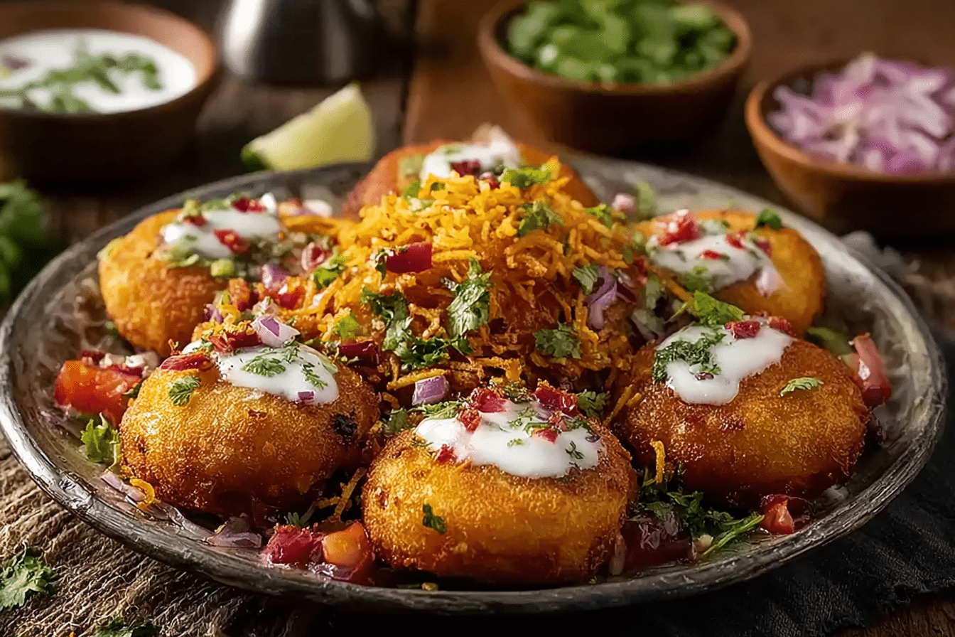 Crispy and Unique Aloo Tikki Chaat