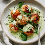 Crispy Salmon Balls with Creamy Avocado Yogurt Sauce