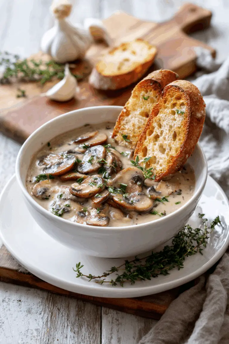Vegan Cream of Mushroom Soup