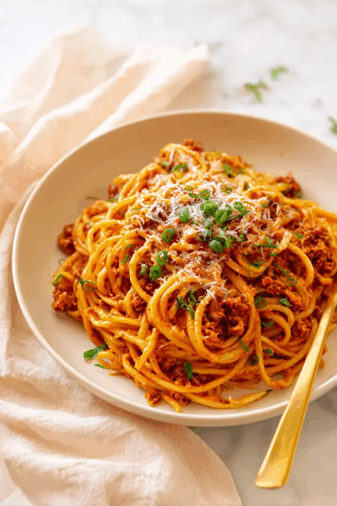 Gochujang Bolognese Pasta