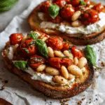 Whipped Ricotta Toast with Cherry Tomatoes and Butter Beans