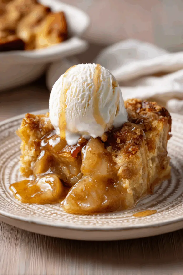 Apple Crumble Bread Pudding