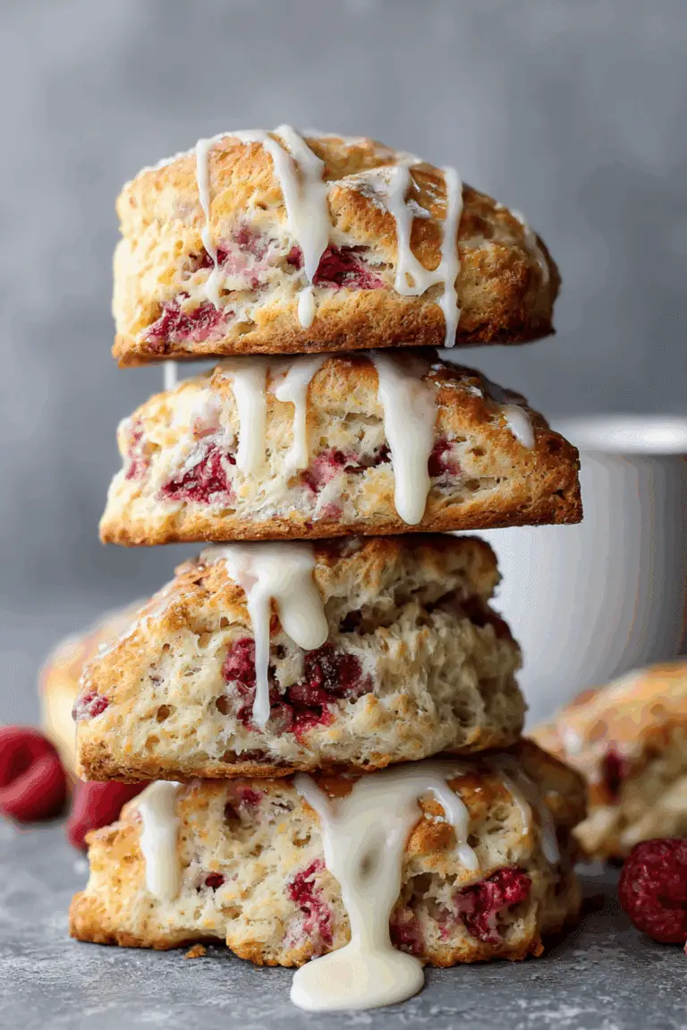 Raspberry White Chocolate Scones