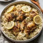 Slow Cooker Lemon Herb Chicken and Rice