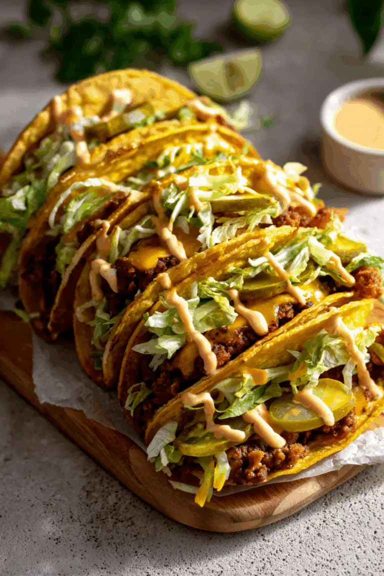 Crispy Smash Burger Tacos with In-N-Out remix sauce