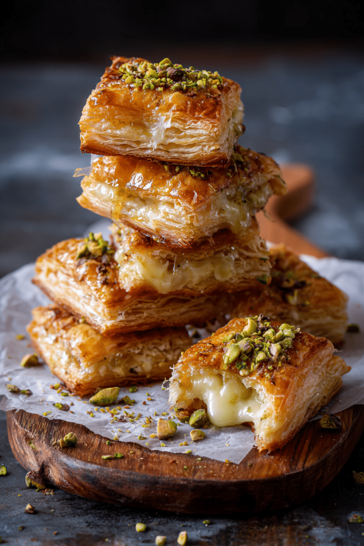Pistachio-Crusted Brie Bites