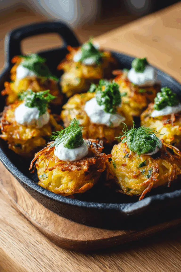 Rosti Bites with Thecha Sour Cream