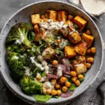 Veggie Paneer Bowl with Broccoli Sauce