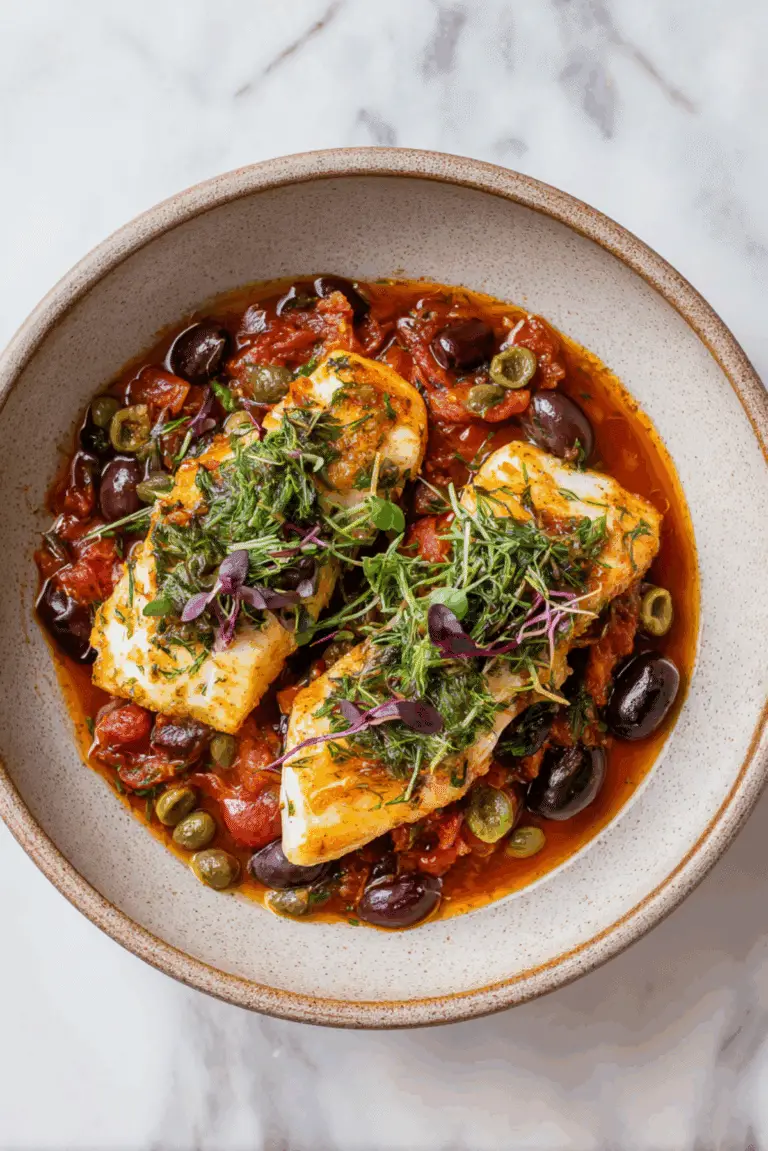 Halibut alla Puttanesca