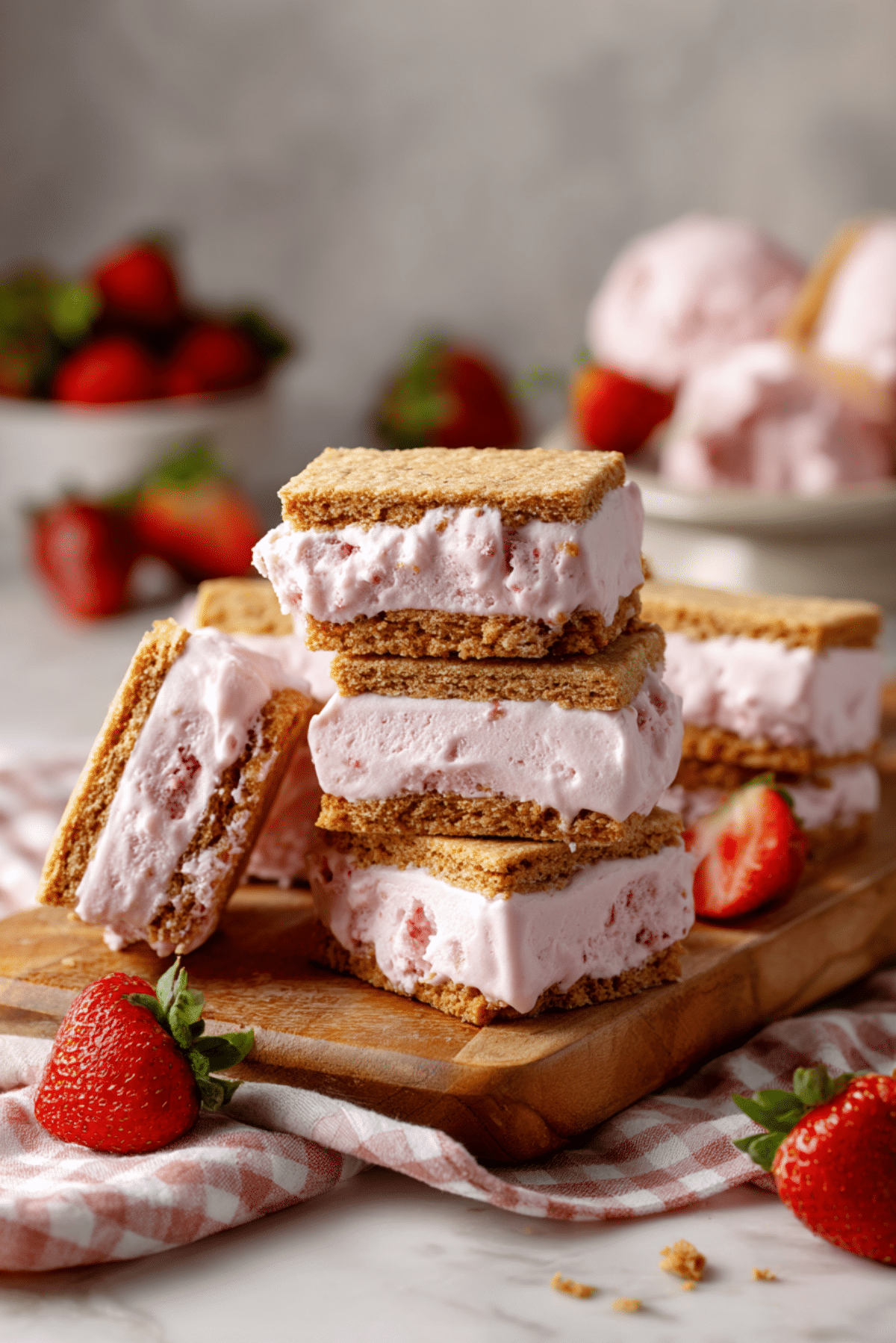 Strawberry Ice Cream Sandwiches
