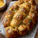 Football Shaped Cheesy Pull Apart Bread