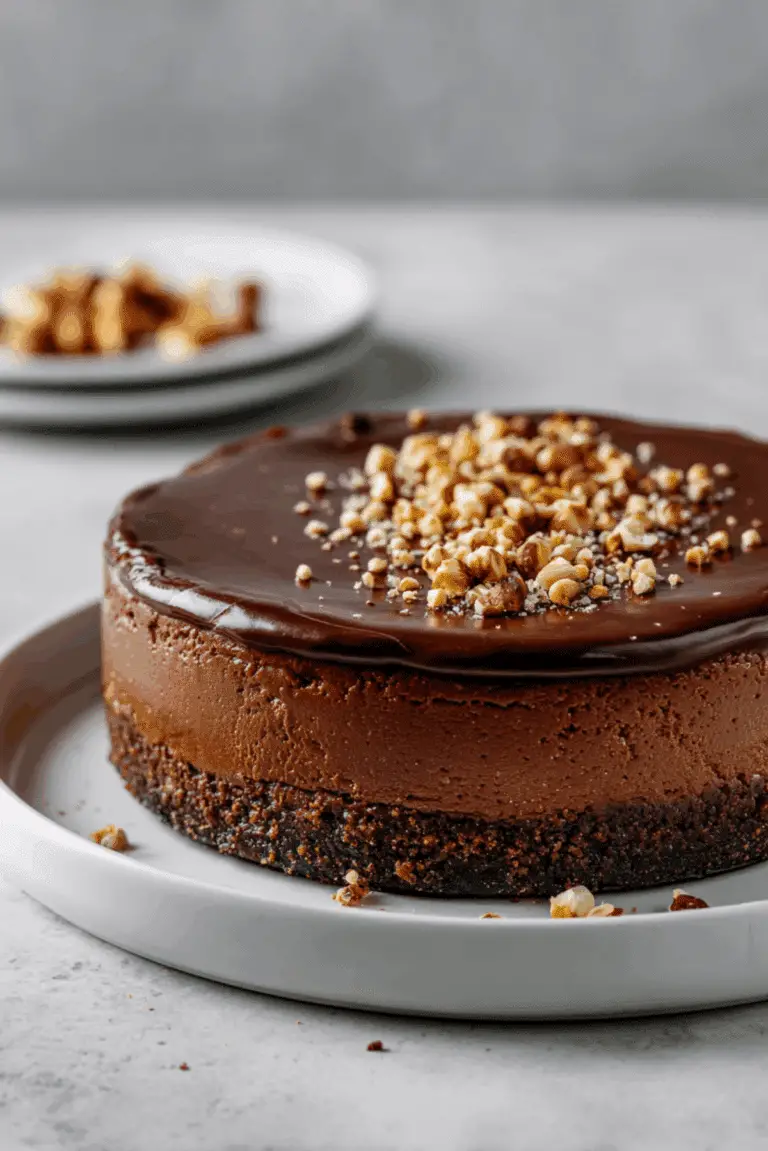 Healthier Dark Chocolate Cheesecake