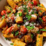 Eggplant & Cherry Tomato Rigatoni