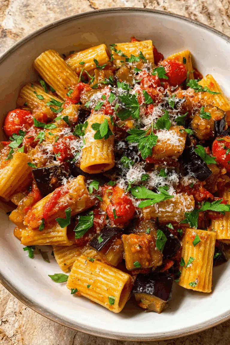Eggplant & Cherry Tomato Rigatoni