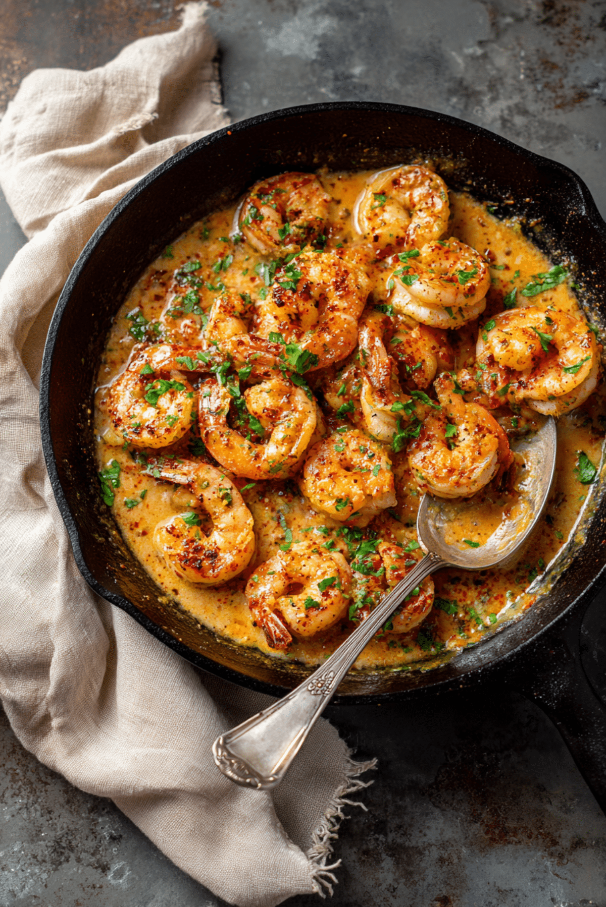 Creamy Garlic Paprika Shrimp Skillet