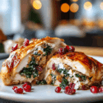 Cranberry & Kale Stuffed Chicken Breasts with Goats Cheese