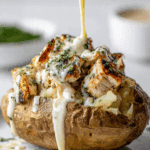 Chicken Alfredo Stuffed Potatoes