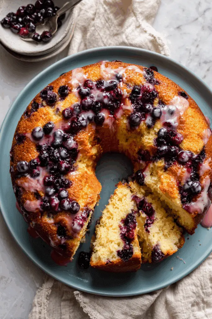 Blueberry Glazed Cake