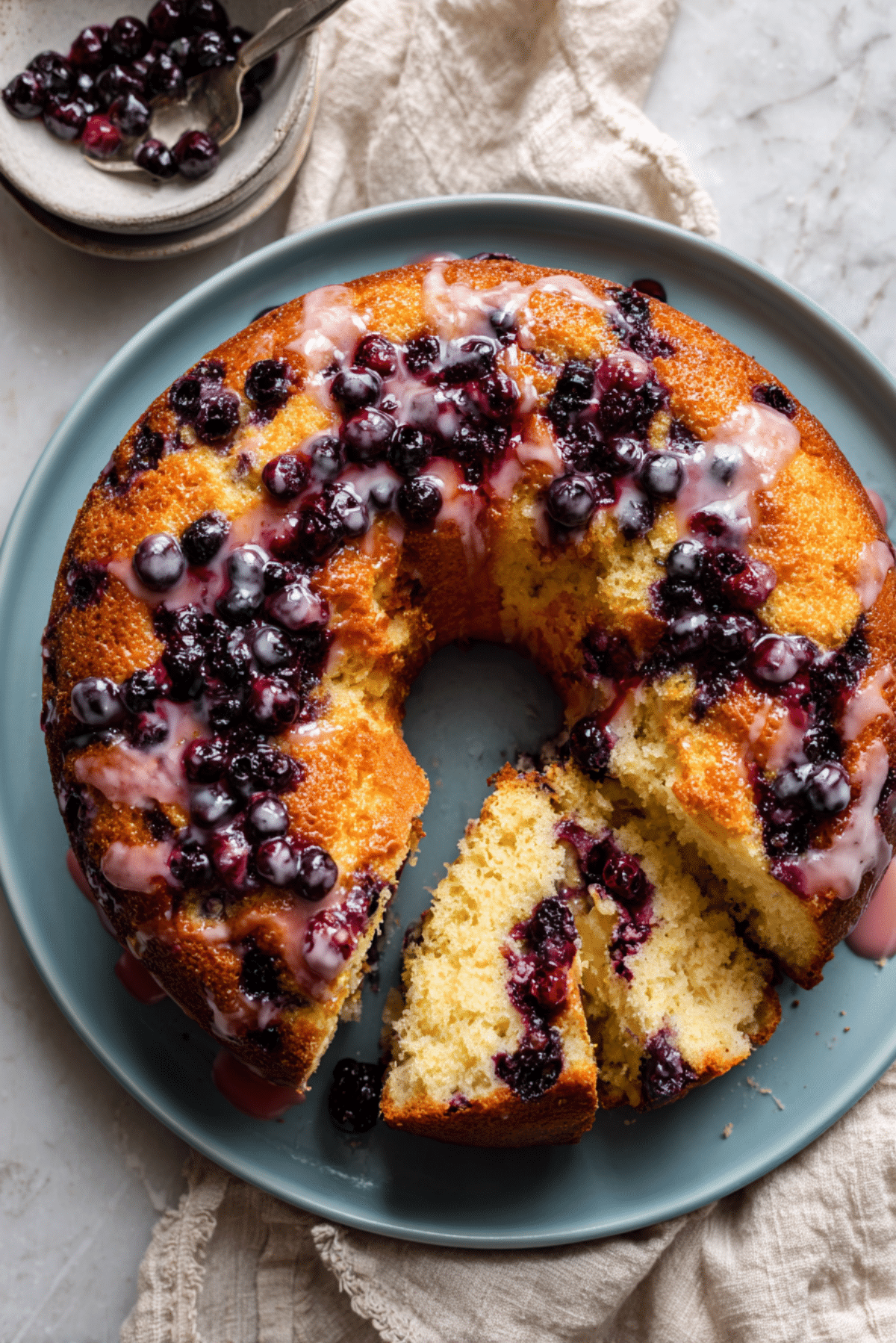 Blueberry Glazed Cake