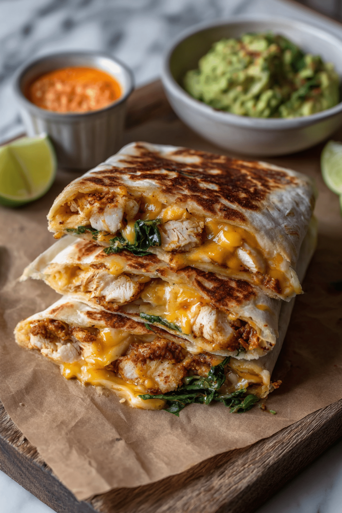 Crispy Chicken Burger Folded Wrap