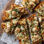 Chicken Alfredo Garlic Bread