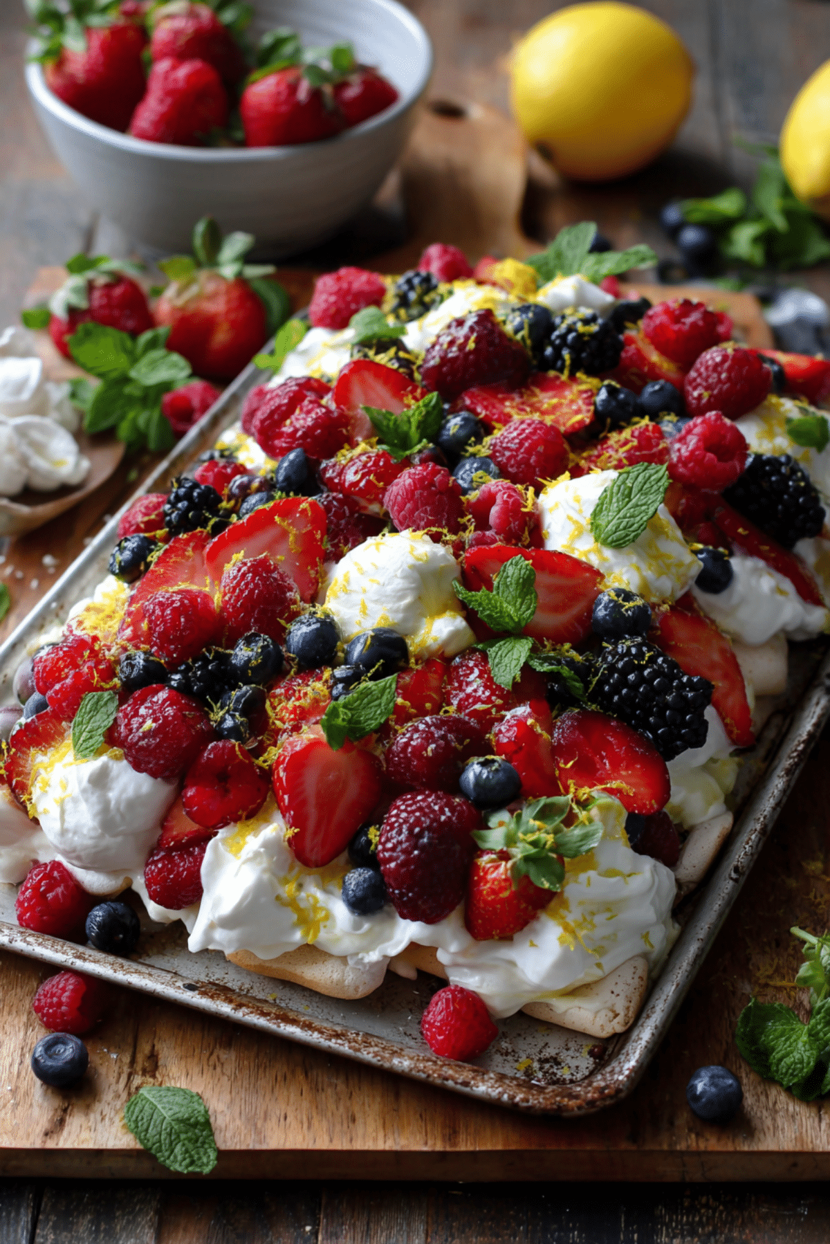 Lemon-Berry Sheet Pan Trifle