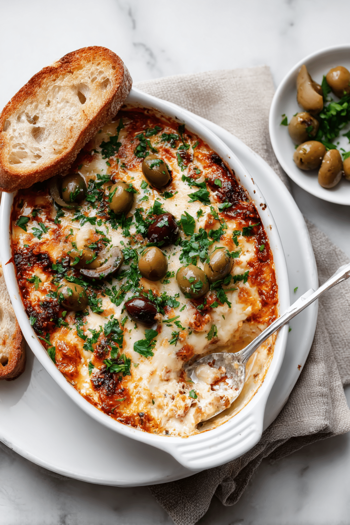 Cheesy Olive Tapenade Dip