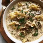 Mushroom Alfredo Lasagna Soup