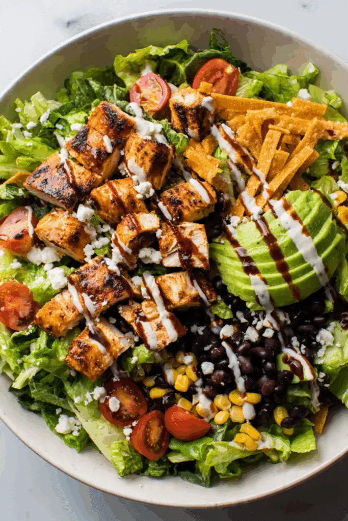 Southwest Chicken Salad with Chipotle Honey Lime Dressing