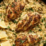 Lemon Pepper Chicken & Brown Butter Garlic Orzo