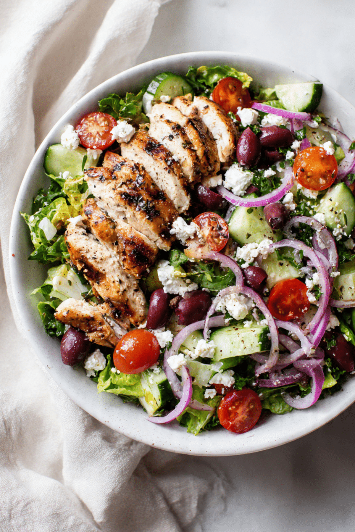 Greek Inspired Pita Crunch Chicken Salad