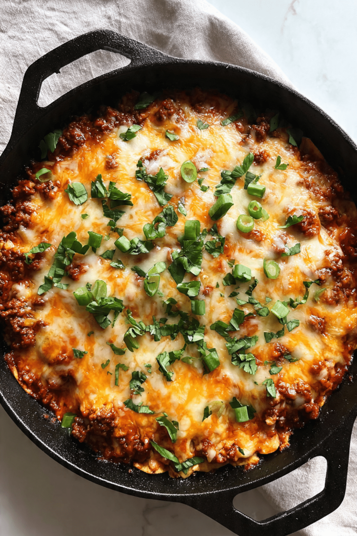 Gluten-Free Ground Beef Enchilada Skillet