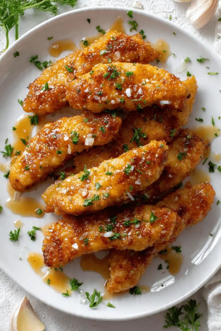 Crispy Honey Butter Garlic Chicken Strip
