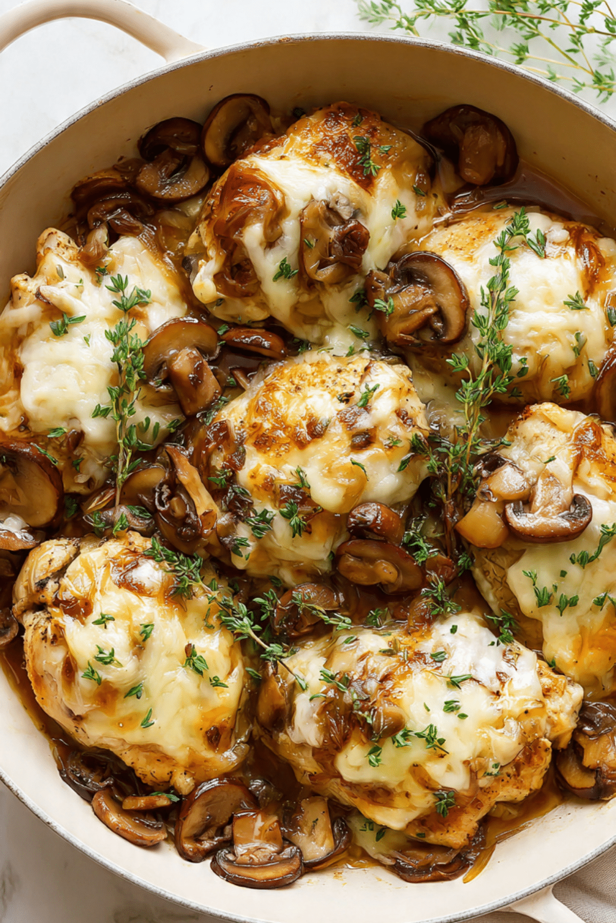 ONE PAN FRENCH ONION CHICKEN & MUSHROOMS