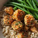 Air Fryer Crispy Salmon Bites with Dill Lemon Sauce