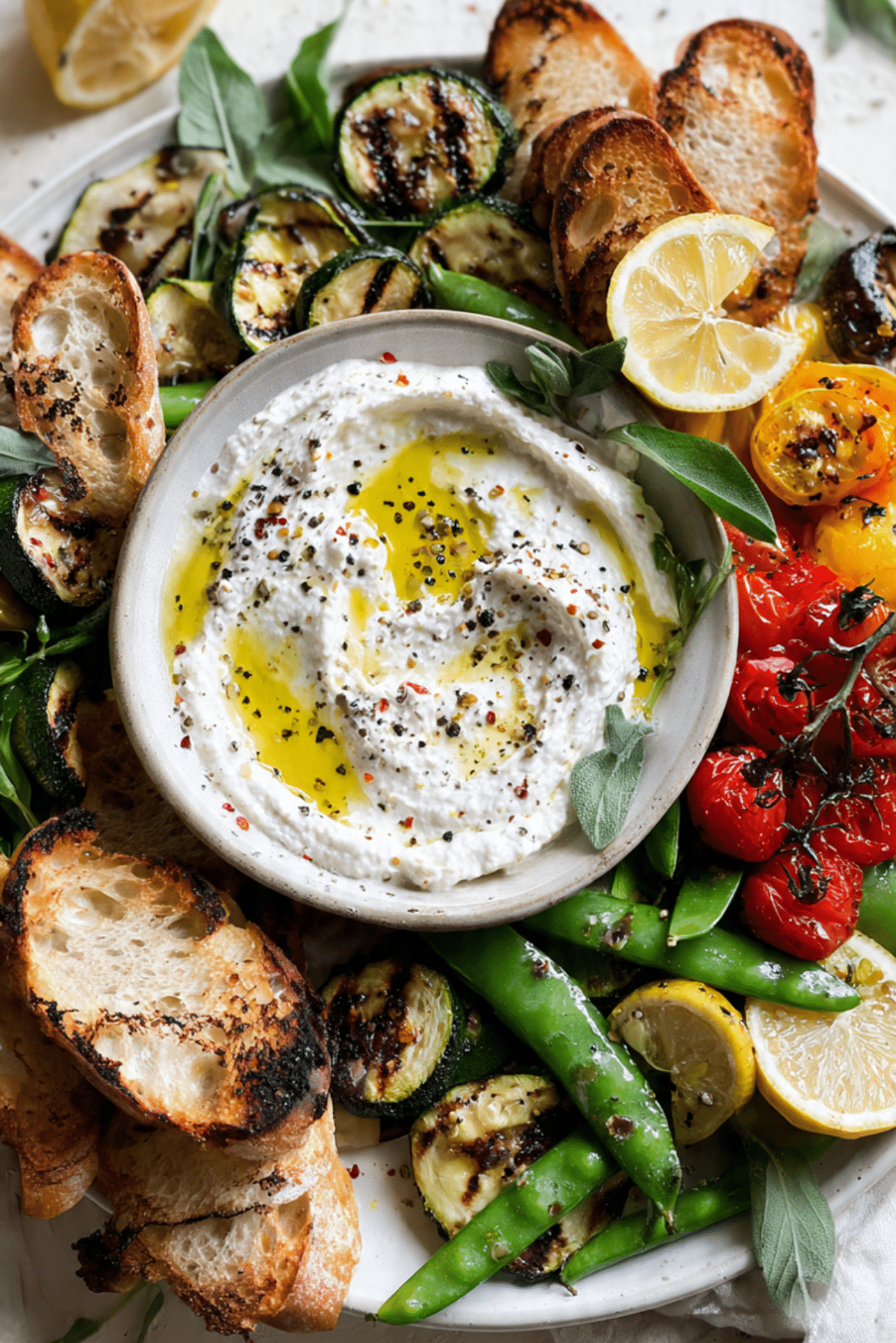 Summer Ricotta with Grilled Vegetables
