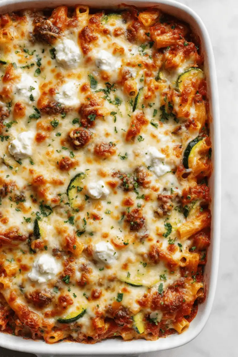 Loaded Baked Ziti with Spring Veggies