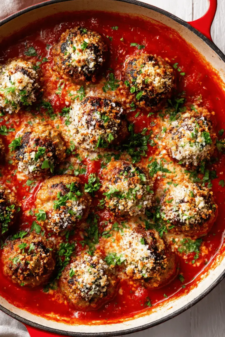 Ricotta Meatballs with the Crispy Topping