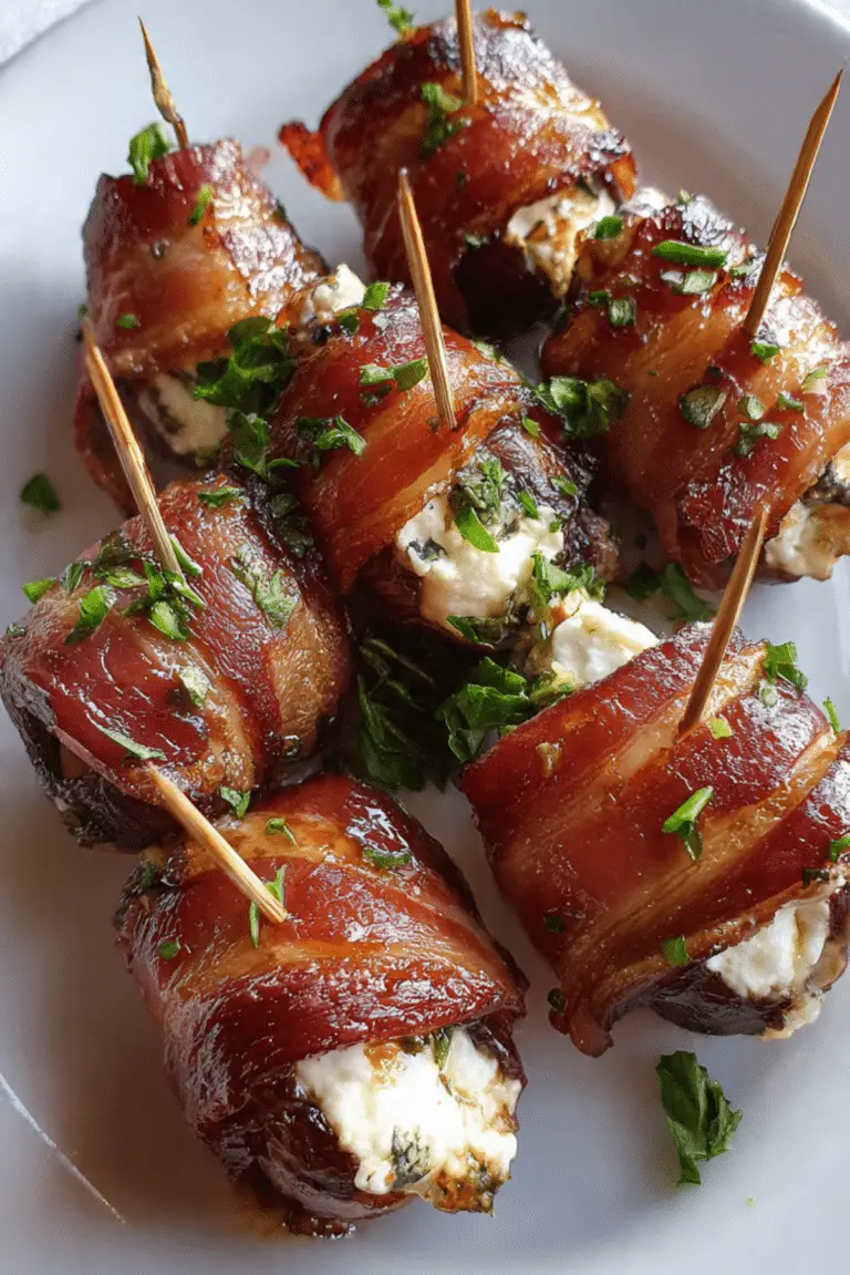 Bacon-Wrapped Dates with Goat Cheese