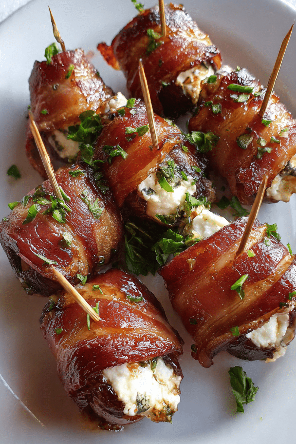 Bacon-Wrapped Dates with Goat Cheese