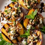 Grilled Nectarines with Gorgonzola and Hazelnuts