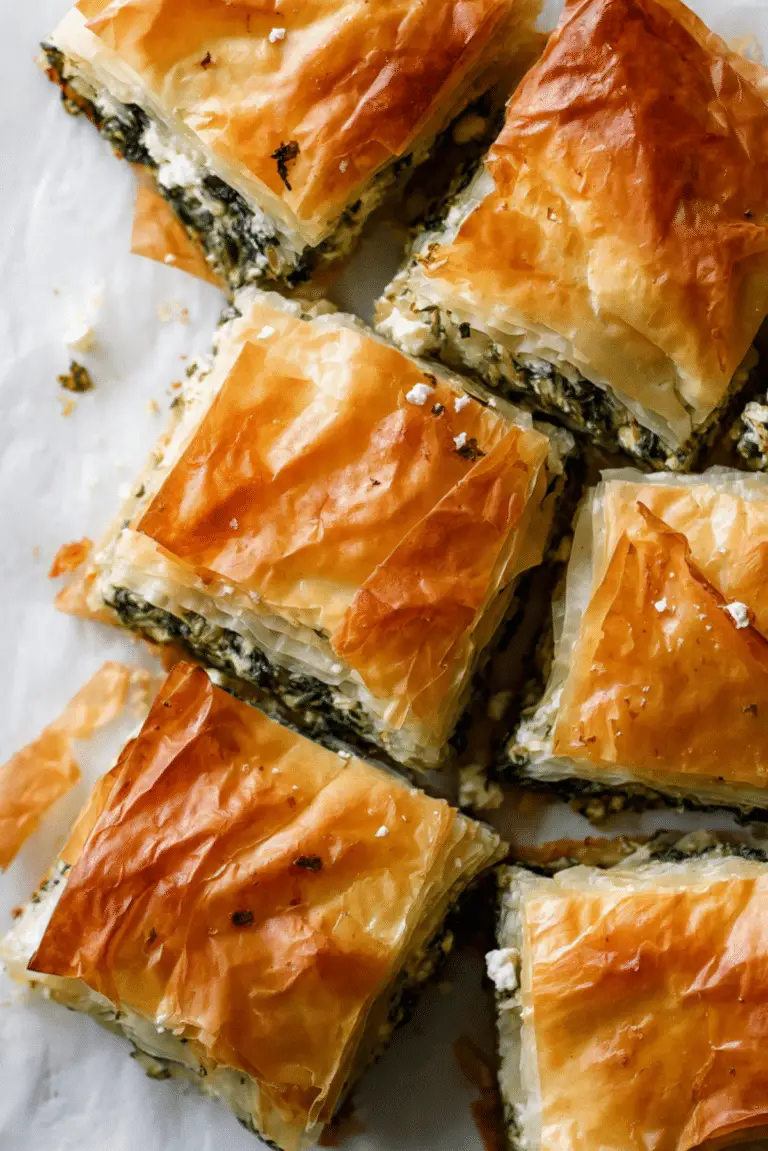 Spanakopita Phyllo Ribbon Pie