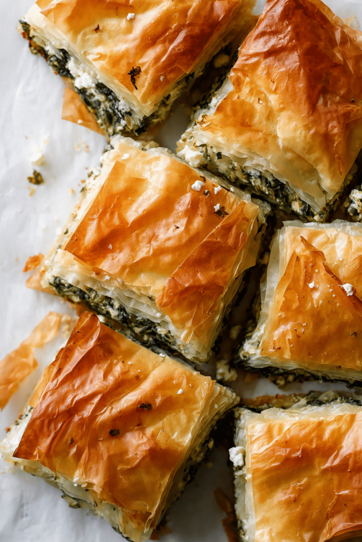 Spanakopita Phyllo Ribbon Pie