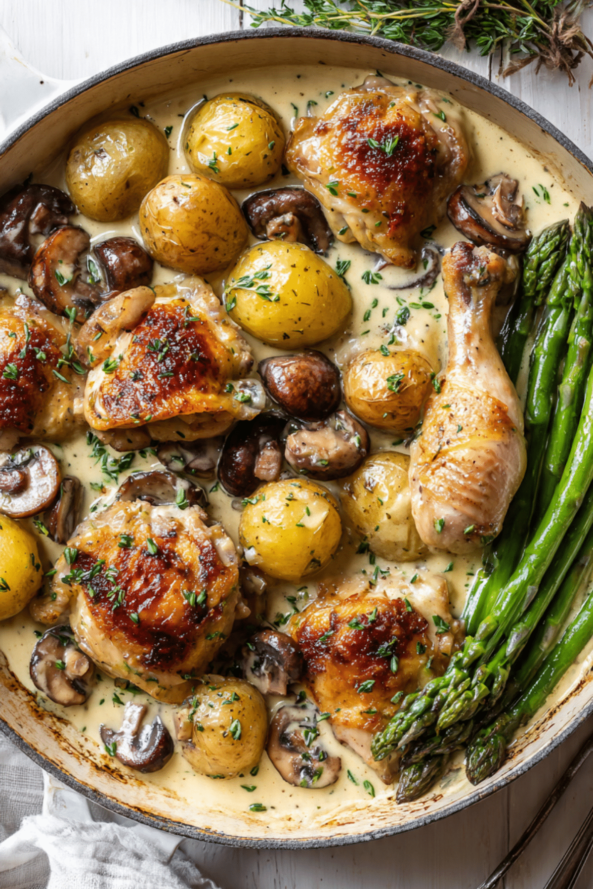 Creamy Chicken in White Wine Sauce