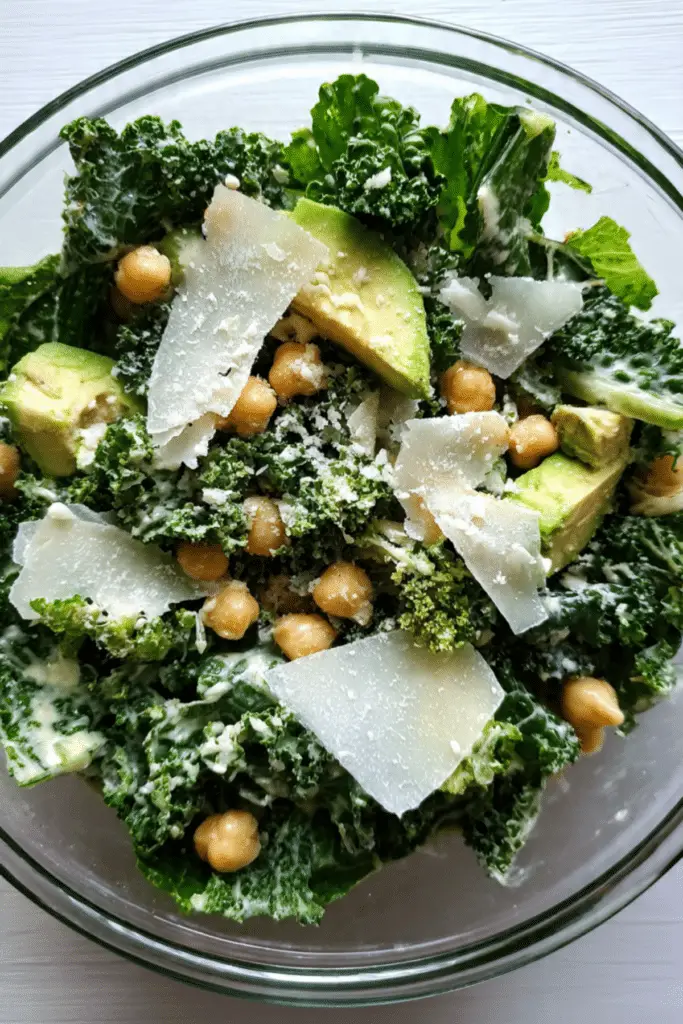 Avocado Kale Caesar Salad