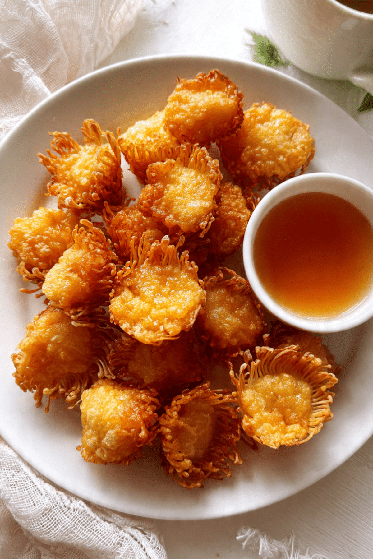 Crispy Fried Enoki Mushrooms