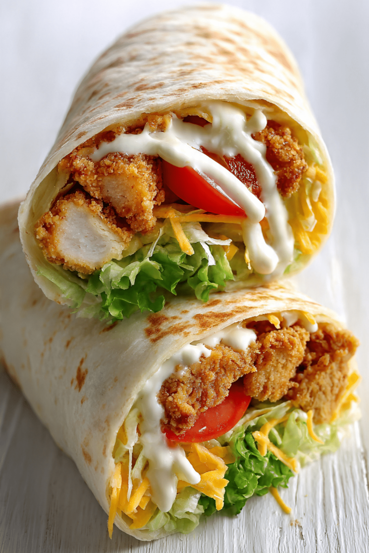 Crispy Chicken Burger Wrap