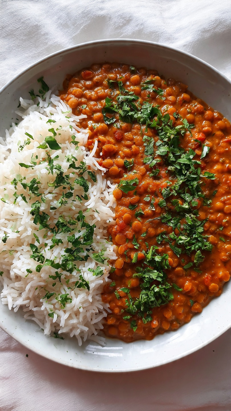 Crockpot Red Curry Lentils