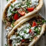 Everything Greek Pork Pitas
