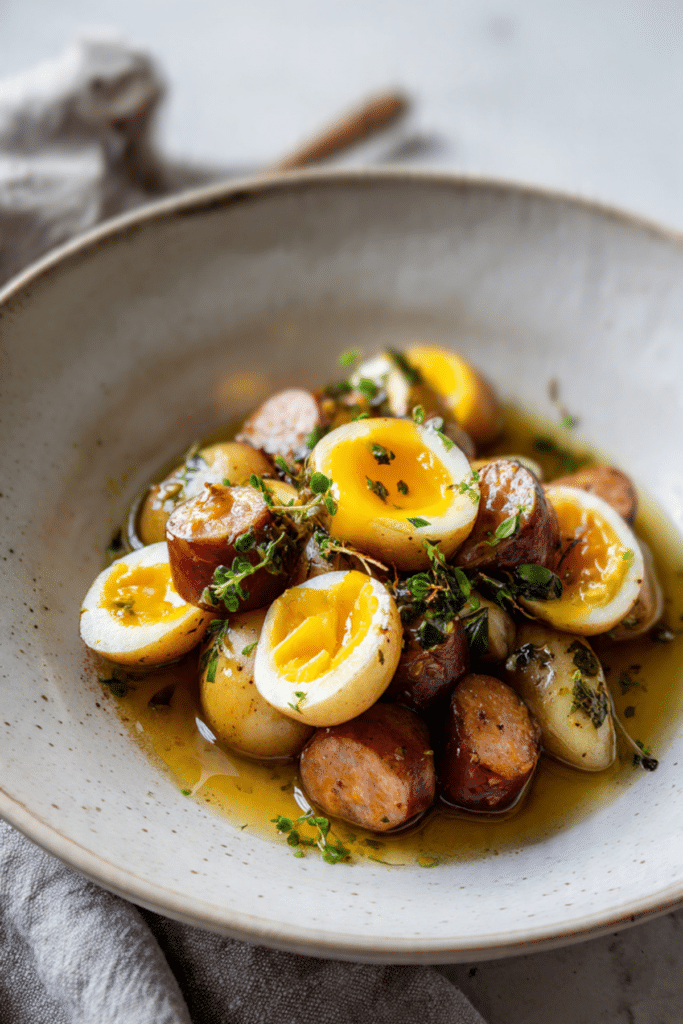 Egg Boil with Sausage